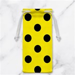 Polka Dots - Black on Canary Yellow Jewelry Bag