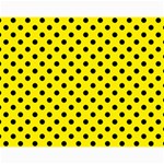 Polka Dots - Black on Canary Yellow Collage 11  x 14 