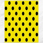Polka Dots - Black on Canary Yellow Canvas 16  x 20 
