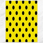 Polka Dots - Black on Canary Yellow Canvas 18  x 24 
