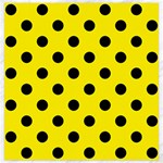 Polka Dots - Black on Canary Yellow Canvas 20  x 20 