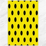 Polka Dots - Black on Canary Yellow Canvas 20  x 30 