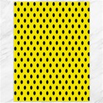 Polka Dots - Black on Canary Yellow Canvas 36  x 48 