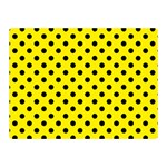 Polka Dots - Black on Canary Yellow Double Sided Flano Blanket (Mini)