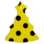 Polka Dots - Black on Canary Yellow Ornament (Christmas Tree)