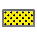 Polka Dots - Black on Canary Yellow Memory Card Reader (Mini)