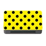 Polka Dots - Black on Canary Yellow Memory Card Reader with CF