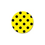 Polka Dots - Black on Canary Yellow Golf Ball Marker (10 pack)