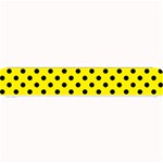 Polka Dots - Black on Canary Yellow Small Bar Mat