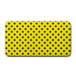 Polka Dots - Black on Canary Yellow Medium Bar Mat