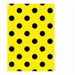 Polka Dots - Black on Canary Yellow Large Garden Flag (Two Sides)