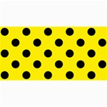 Polka Dots - Black on Canary Yellow 4  x 8  Photo Cards