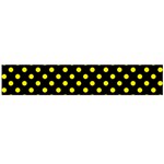 Polka Dots - Canary Yellow on Black Flano Scarf (Large)