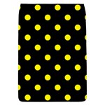 Polka Dots - Canary Yellow on Black Removable Flap Cover (L)