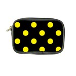 Polka Dots - Canary Yellow on Black Coin Purse