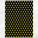 Polka Dots - Canary Yellow on Black Canvas 36  x 48 