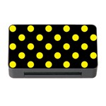 Polka Dots - Canary Yellow on Black Memory Card Reader with CF