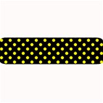 Polka Dots - Canary Yellow on Black Medium Bar Mat
