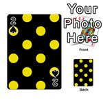 Polka Dots - Canary Yellow on Black Playing Cards 54 Designs