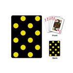 Polka Dots - Canary Yellow on Black Playing Cards (Mini)