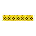 Polka Dots - Black on Gold Yellow Flano Scarf (Mini)