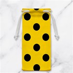 Polka Dots - Black on Gold Yellow Jewelry Bag