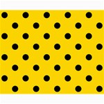 Polka Dots - Black on Gold Yellow Collage 8  x 10 
