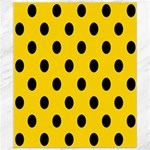 Polka Dots - Black on Gold Yellow Canvas 8  x 10 