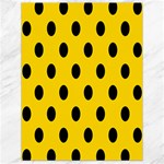 Polka Dots - Black on Gold Yellow Canvas 18  x 24 