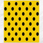 Polka Dots - Black on Gold Yellow Canvas 20  x 24 