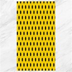 Polka Dots - Black on Gold Yellow Canvas 40  x 72 