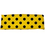 Polka Dots - Black on Gold Yellow Body Pillow Case (Dakimakura) (One Side)