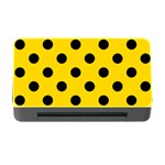 Polka Dots - Black on Gold Yellow Memory Card Reader with CF
