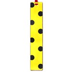 Polka Dots - Black on Gold Yellow Large Book Mark