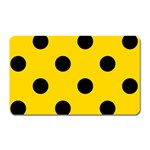 Polka Dots - Black on Gold Yellow Magnet (Rectangular)