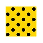 Polka Dots - Black on Gold Yellow Greeting Card 5  x 7 