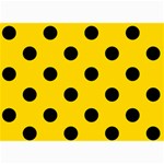 Polka Dots - Black on Gold Yellow 5  x 7  Photo Cards