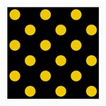 Polka Dots - Gold Yellow on Black Medium Glasses Cloth