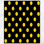 Polka Dots - Gold Yellow on Black Canvas 8  x 10 