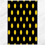 Polka Dots - Gold Yellow on Black Canvas 12  x 18 