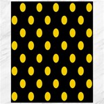 Polka Dots - Gold Yellow on Black Canvas 16  x 20 