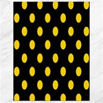Polka Dots - Gold Yellow on Black Canvas 18  x 24 