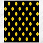 Polka Dots - Gold Yellow on Black Canvas 20  x 24 