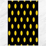 Polka Dots - Gold Yellow on Black Canvas 20  x 30 