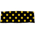 Polka Dots - Gold Yellow on Black Body Pillow Case (Dakimakura) (One Side)
