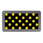 Polka Dots - Gold Yellow on Black Memory Card Reader (Mini)