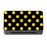 Polka Dots - Gold Yellow on Black Memory Card Reader with CF