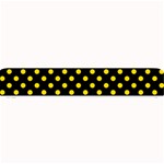 Polka Dots - Gold Yellow on Black Small Bar Mat