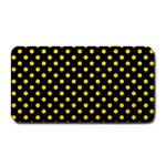 Polka Dots - Gold Yellow on Black Medium Bar Mat