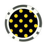 Polka Dots - Gold Yellow on Black Poker Chip Card Guard (10 pack)